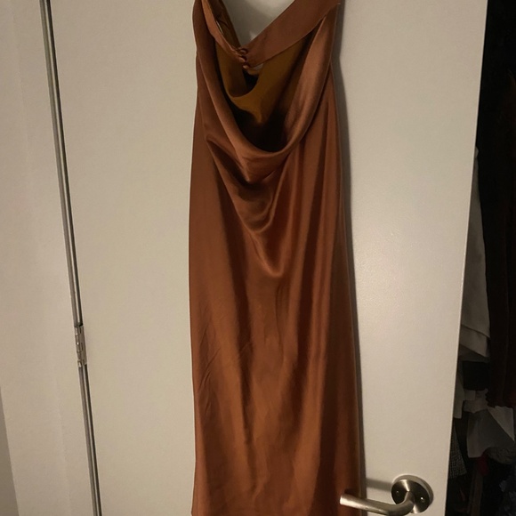 Maxi neutral brown Lelis dress - Picture 2 of 2